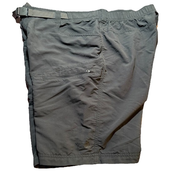 The North Face Convertible‎ Cargo Shorts Mens XL Charcoal Gray Belted Hiking - Picture 2 of 7